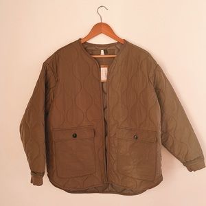 NWT Green Quilted Jacket